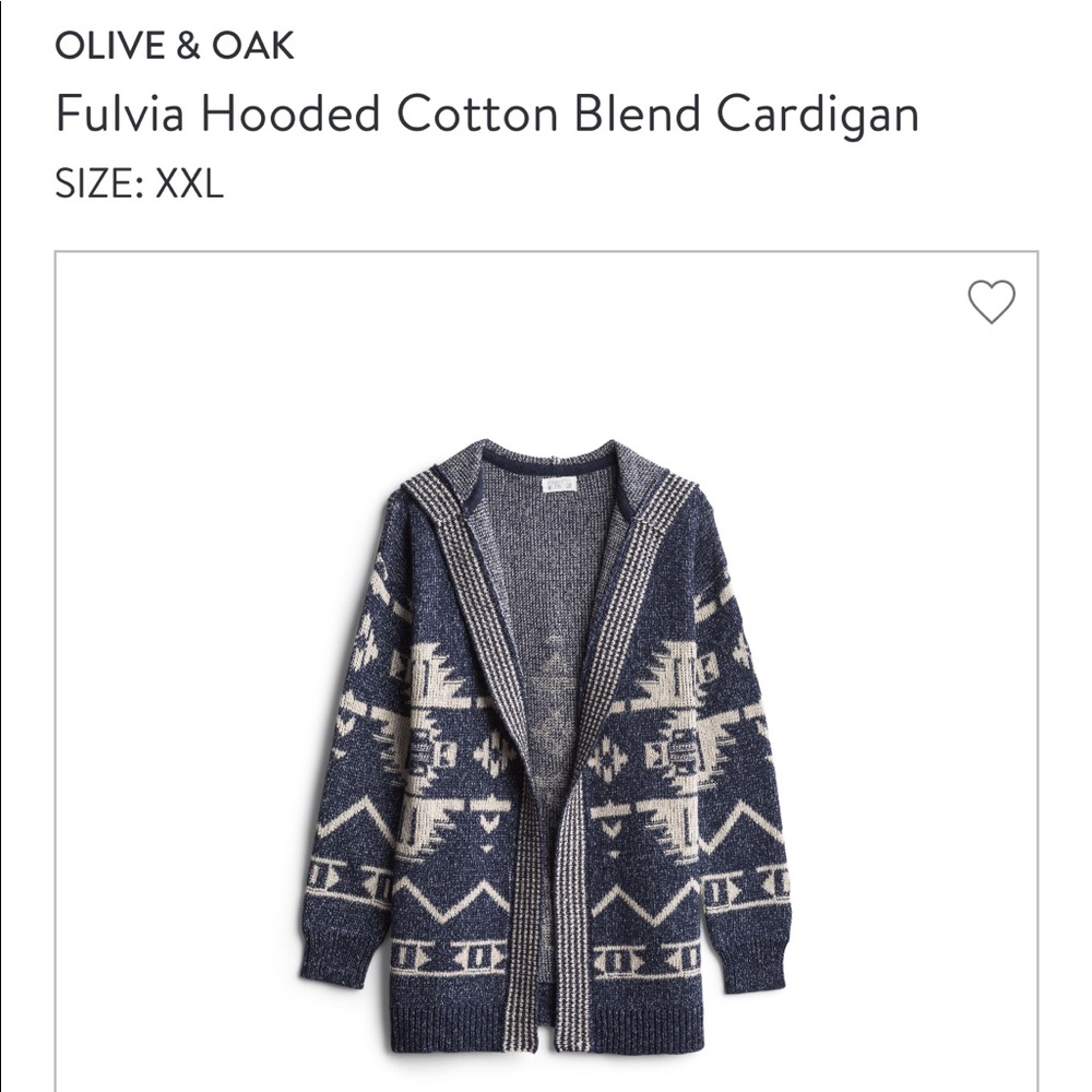 Hooded Cotton Blend Cardigan
